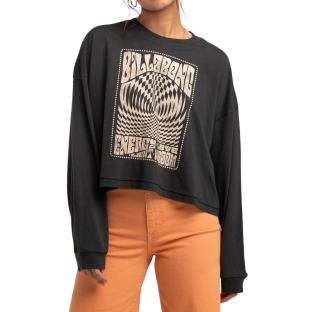 Langärmliges T-Shirt, schwarz, Damen, Billabong Go With Flow Ansicht 0