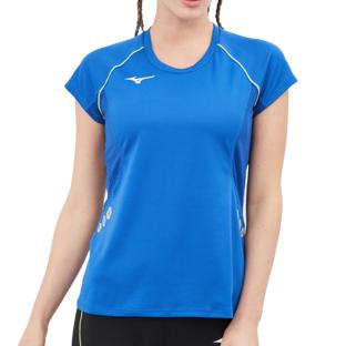 T-Shirt Bleu Femme Mizuno Wos vue 0