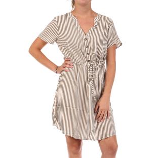 Braun-weiß gestreiftes Damenkleid von JDY Life Ansicht 0