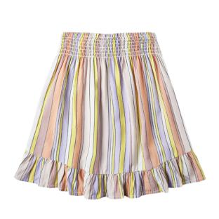 Falda de niña a rayas rosa/amarilla O'Neill Lilia Smocked ver 0