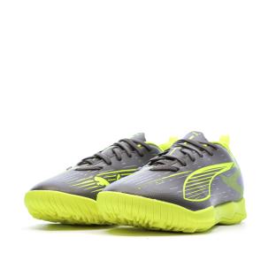 Chaussures de football Gris/Vert Garçon Puma Ultra 5 Play vue 0
