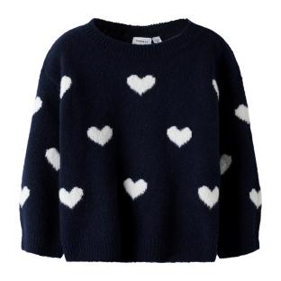 Pull Marine Fille Name it Fona vue 0