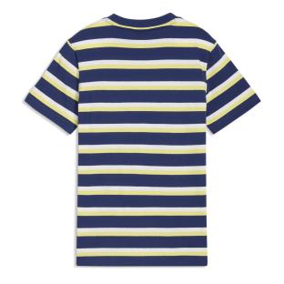 Puma Ess Elevated Striped Boys’ T-shirt – Navy/Yellow/White Photo of the Espace des Marques %store% store - view of %key%
