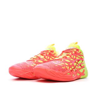 Chaussures de Basketball Jaune/Rose Puma Mb.04 1love vue 0