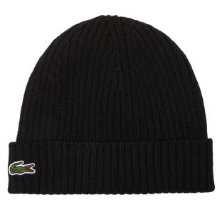Bonnet Noir Côtelé Homme Lacoste RB0001 vue 0