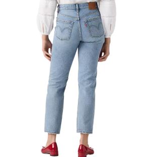 Jean Bleu délavé Femme Levi's Cropped Lightweight Med Indig vue 0