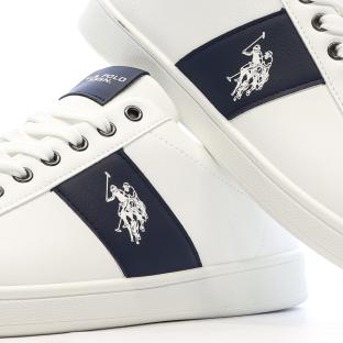 Baskets Blanches/Marines Homme US Polo ASSN Sneaker vue 0