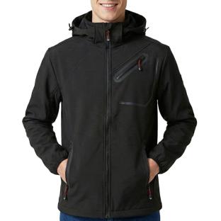 Veste Noire Homme Paname Brothers Softshell ROBIN vue 0