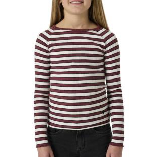 T-Shirt Bordeaux/Blanc Fille Name i Tala vue 0