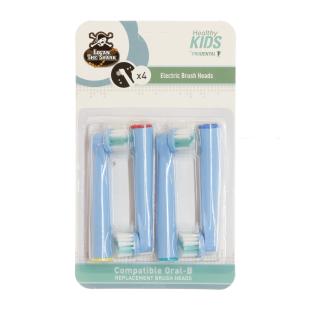 x4 Brossettes de Rechange Rotative Prodental Healthy Kids Logan The Shark vue 0