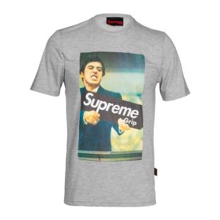 T-shirt Gris Homme Supreme Grip Film vue 0