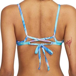 Haut de maillot de bain Bleu Femme Nike Lace Up vue 0