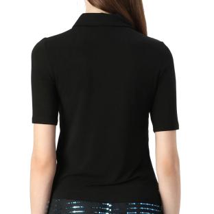 Women’s Black JDY Sanni Polo Shirt 2/4 Photo of the Espace des Marques %store% store - view of %key%