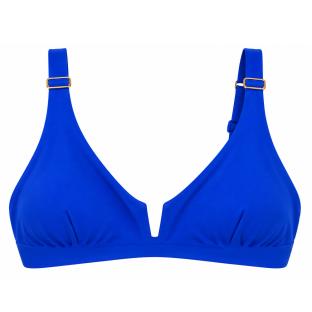 Top de bañador azul eléctrico para mujer Grain de Sable Louisa ver 0