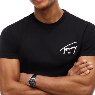 Tommy Hilfiger Signature C Men’s Black T-shirt Photo of the Espace des Marques %store% store - view of %key%