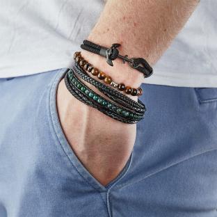 Bracelet Noir Homme Geographical Norway 315029 vue 0