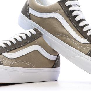 Marrón/Beige Zapatillas Hombre Vans Old Skool Canvas Block B ver 0