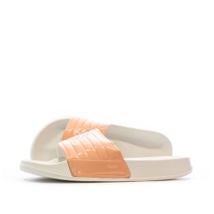 Claquettes Blanche/Orange Femme Kappa Noles 361I15W vue 0