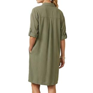 Teddy Smith Roxanna Women's Khaki Dress Photo of the Espace des Marques %store% store - view of %key%
