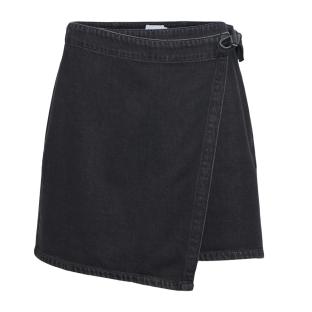 Jupe Portefeuille Denim Noir Femme Vero Moda Rosie vue 0