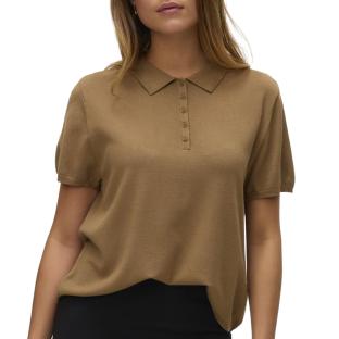Vero Moda Lenny Women’s Brown Polo Shirt Photo of the Espace des Marques %store% store - view of %key%