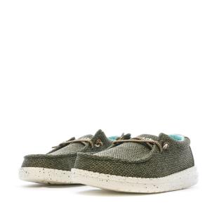 Hey Dude Wally Youth Khaki Boy's Shoes Photo of the Espace des Marques %store% store - view of %key%
