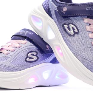 Baskets Mauves Fille Skechers Sola Glow vue 0