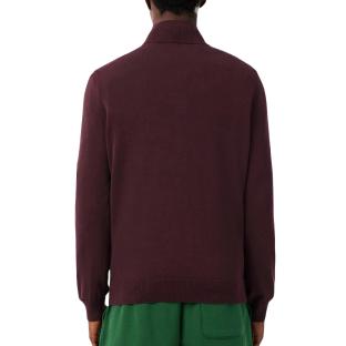 Pull 1/4 Zip Bordeaux Homme Lacoste Regular vue 0