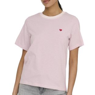 T-shirt Rose/Rayures Femme JDY Pisa vue 0