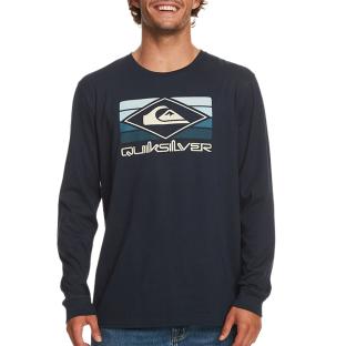 Quiksilver Qsrainbowls Langarm-T-Shirt für Herren in Marineblau Ansicht 0