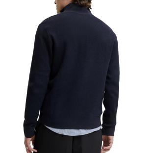 Pull Zippé Marine Homme Jack & Jones Milano vue 0