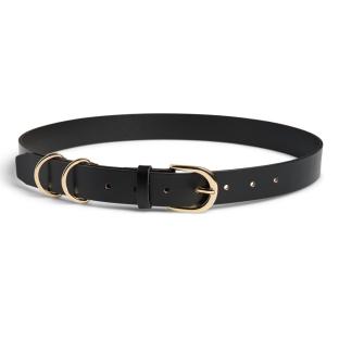 Schwarzer Gürtel Frau Pieces Janni Leather Ansicht 0