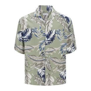 Jack & Jones Resort Floral Boy's Shirt Khaki/Navy Photo of the Espace des Marques %store% store - view of %key%