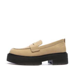 Mocassins Beige/Noir Femme Geox Spherica vue 0