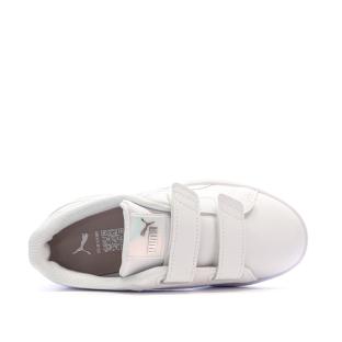 Baskets Blanches Fille Puma Smash 3.0 HoloS vue 0