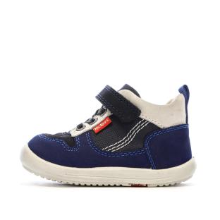 Baskets Hautes Marine Garçon Kickers Bottillon vue 0