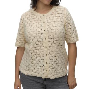 Beigefarbene Damenweste von Vero Moda, Modell Vmckora Button Ansicht 0