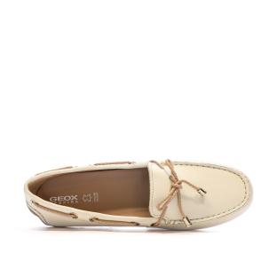 Mocassins Beige Femme Geox Leelyan vue 0