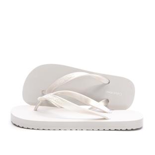Tongs Grise Femme Calvin Klein Jeans Flip Flop Tpu Metall vue 0