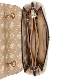 Sac à Bandoulière Beige Femme Guess Silia vue 0