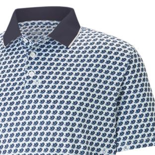 Polo de golf Puma Love Blanco/Azul Marino, Hombre ver 0