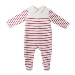 Pijama bebé blanco/rojo Elle est ou la mer Jama ver 0