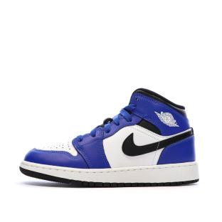 Nike Air Jordan 1 Mid Boys' Blue/White Sneakers Photo of the Espace des Marques %store% store - view of %key%