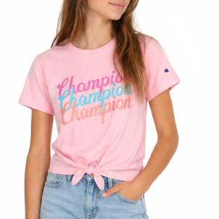T-Shirt Rose clair Fille Champion Graphic vue 0