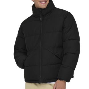 Schwarze Daunenjacke Mann Only &amp; Sons Puffer Ansicht 0