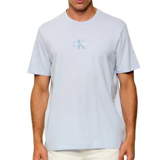 Camiseta azul claro para hombre Calvin Klein Jeans Micros ver 0