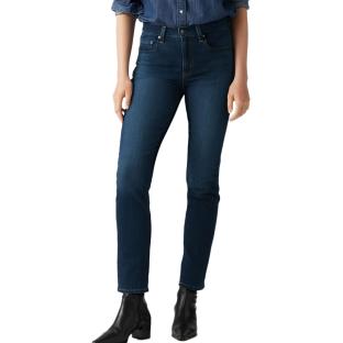 Jean 724 Bleu Femme Levi's High Rise Straight Dark In vue 0