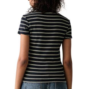 T-shirt Noir/Blanc Femme Tommy Hilfiger Slim vue 0