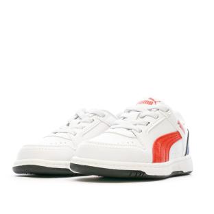 Baskets Bleu/Blanc/Rouge Garçon Puma Inf Reb vue 0