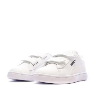 Baskets Blanches Fille Puma Smash 3.0 HoloS vue 0